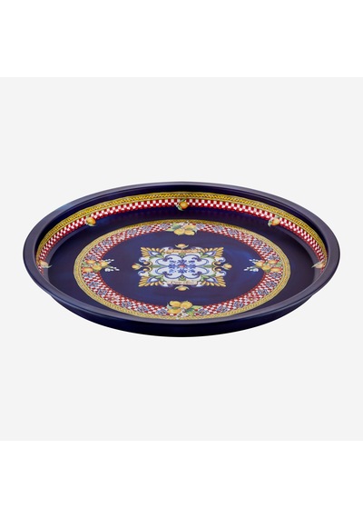 Lacivert Metal Tepsi 34 Cm