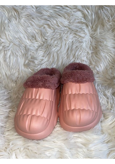 Akınal Bella Ortopedik Ultra Yumuşak Yünlü Unisex Ev Terliği Somon