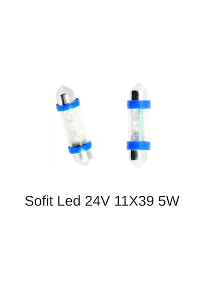 Ampul Sofit Led 24v 11x39 5w Kamyon Otobüs Tır Tavan Ve Plaka Lambası Beyaz Işık Silindir 2li Set Inw008 020