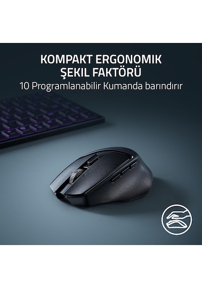 Basilisk Mobile - Küçük Taşınabilir Ergonomik Kablosuz Oyun Mouse'u - Aı Prompt Master - Focus X 18k Sensör Tri-mode Bağlantı, 105 Saate Kadar, Mouse Switches Gen-3 Siyah Basilisk Mobile - Küçük Taşınabilir Ergonomik Kablosuz Oyun Mouse'u - Aı Prompt Master - Focus X 18k Sensör Tri-mode Bağlantı, 105 Saate Kadar, Mouse Switches Gen-3 Siyah