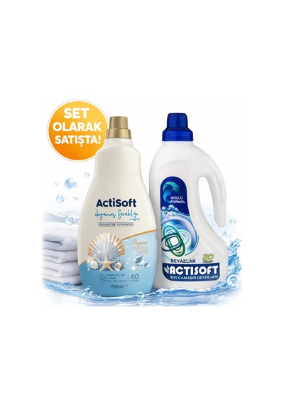 Sıvı Çamaşır Deterjanı Beyaz Ve Okyanus Ferahlığı Yumuşatıcı Set 1500 + 1500 Ml.