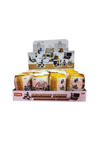 Ctoy Oyuncak Mini Bloklar Okul 12 Li Stant Ctoy-755