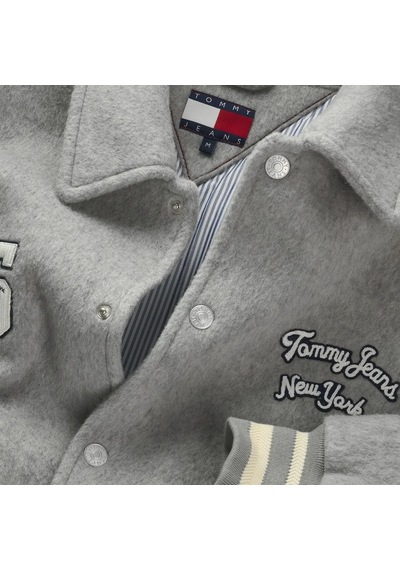Tommy Hilfiger Tjc Varsıty Jacket, P6n Gri Erkek Ceket