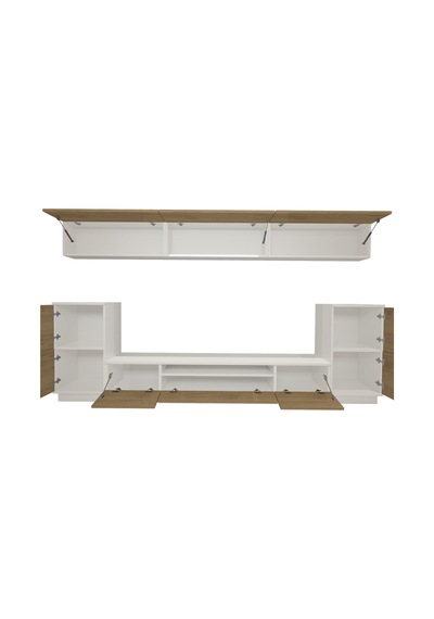 Decoraktiv Trendstyle 9 Mdf Tv Ünitesi Tv Sehpası - Beyaz Pera Beyaz - Meşe