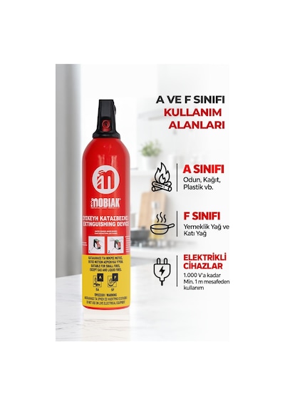 Aerosol Tip Söndürücü 750 Gr Köpüklü Yangın Tüpü Fluor Free A Sınıfı Ve F Sınıfı, Taşınabilir Günlük Güvenlik