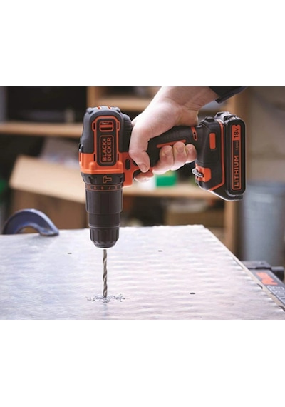 Black+Decker BDCHD18BAFC-QW 18V 1.5 Ah Çift Akülü Li-Ion Darbeli Matkap Vidalama Çanta 80 Parça Set