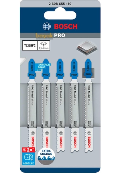 Bosch Pro T121 Bfc 5'li 2-6 Mm Metal Kesimi Dekupaj Ucu 2608655110