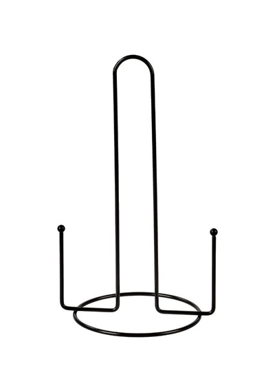 Edora Home Siyah Misketli Kağıt Rulo Havluluk, Ergonomik Dik Havluluk - Metal Paslanmaz Siyah