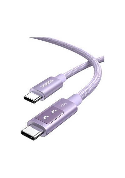 Ugreen Uno Usb-c 100w 5a Qc Pd Örgülü Hızlı Şarj Kablosu, 1 Metre, Mor,