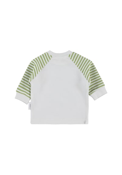 Nova Baby Yeşil Ema Kokulu Renglan Kol 1-9 Ay Sweatshirt - Ekru