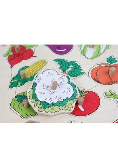 Meyveler Ve Sebzeler Puzzle Ahşap Akıl Ve Zeka Oyunları Meyveler
