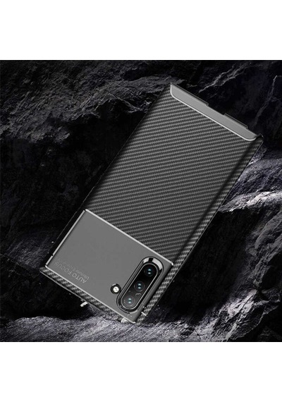 Samsung Uyumlu Galaxy Note 10 Kılıf Karbon Silikon Case