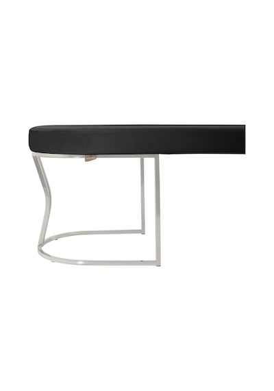 Viego Silver Smooth- Antrasit Kapitoneli Model Puf & Bench & Koltuk- Oturak-uzun Makyaj Puff- Yatak Odası Ucu & Önü