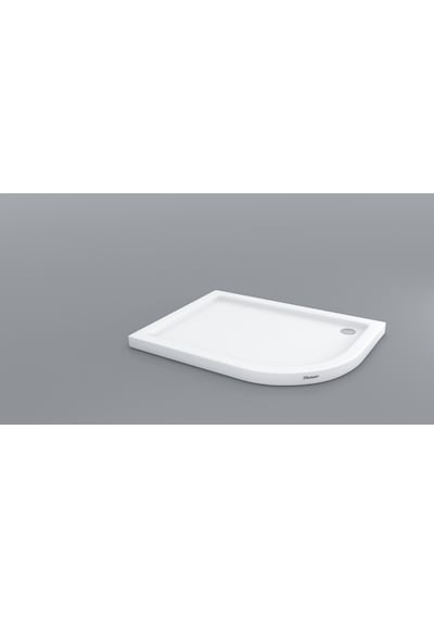 Shower 100x140 Oval Asimetrik Flat Duş Teknesi H:7 Cm