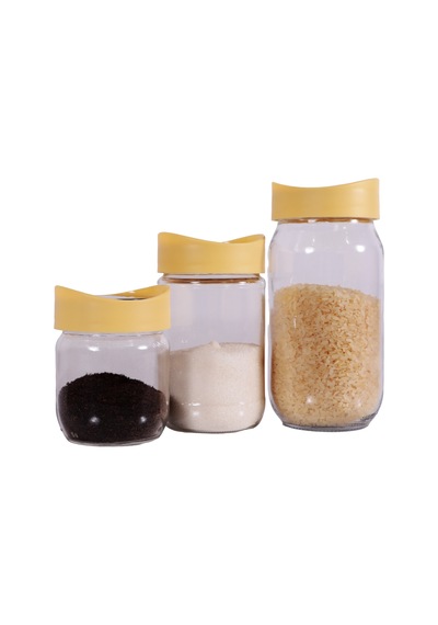 Herevin 149378-482 Kavanoz Seti 3'lü 425-660-1000 Ml Krem
