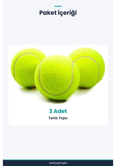 Tenis Topu Seti - 3'lü Paket - Keçe Kaplama