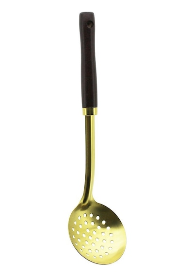 Newlife Clkn-2320 Altın Gold Metal Servis Kevgir Ahşap Saplı 35cm- 12'li Paket