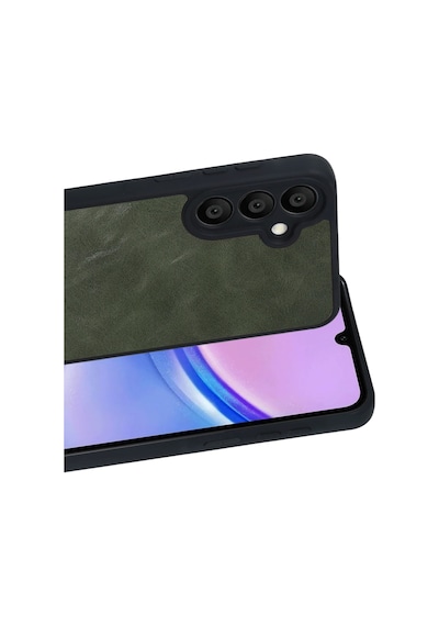 Samsung Galaxy A57 5g Uyumlu Aras Deri Kapak - Yeşil