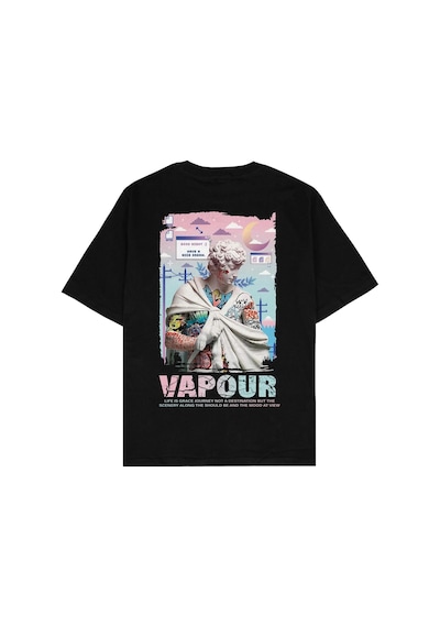 Adrift Vapour Oversize Unisex T-shirt Siyah