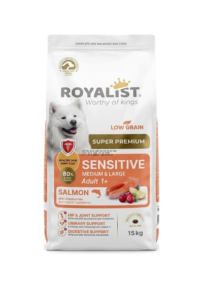 Super Premium Sensitive Orta Ve Büyük Irk Somonlu Köpek Maması 15 Kg