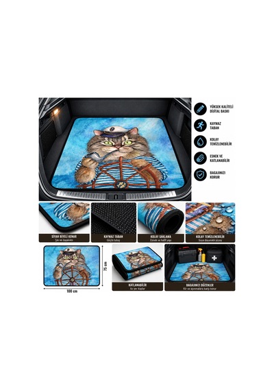 Universal Oto Bagaj Halısı 75x100 Cm Kaymaz Tabanlı, Siyah Biyeli, Dijital Baskılı, Dekoratif Araç Bagaj Paspası - 938295118 Universal Oto Bagaj Halısı 75x100 Cm Kaymaz Tabanlı, Siyah Biyeli, Dijital Baskılı, Dekoratif Araç Bagaj Paspası - 938295118