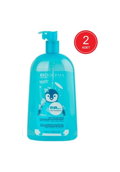 Bioderma Abcderm Foaming Bebek & Çocuk Saç ve Vücut Temizleme Jeli 2 x 1 L