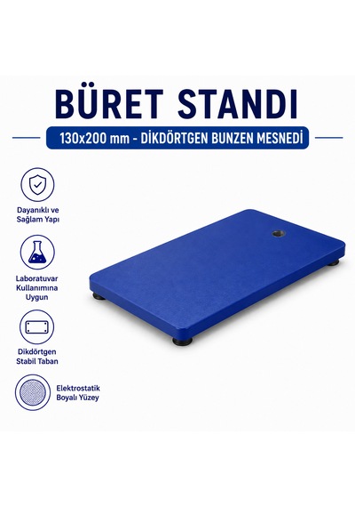 Büret Standı 130x200 Mm - Dikdörtgen Bunzen Mesnedi