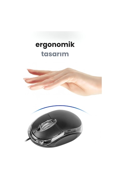 Işıklı Ergonomik Usb Mouse 3 Butonlu Konforlu Bilgisayar Mouse Çok Renkli