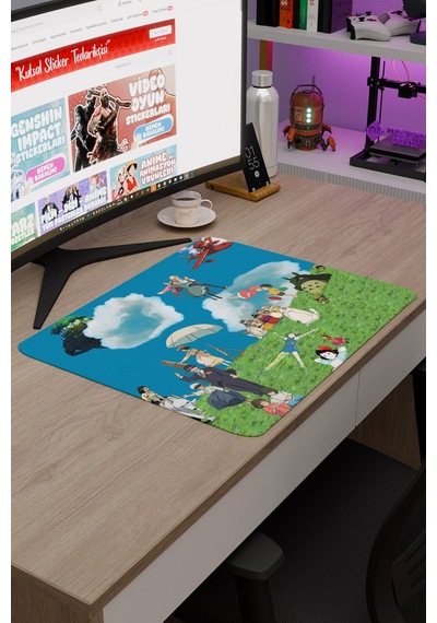 Miyazaki Anime V2 - 48x40 Xl Gaming Kauçuk Kaymaz Taban Mouse Pad Fare Altlığı