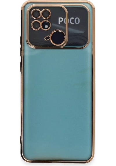Newface Xiaomi Redmi 10c Kılıf Razer Lensli Silikon - Gold