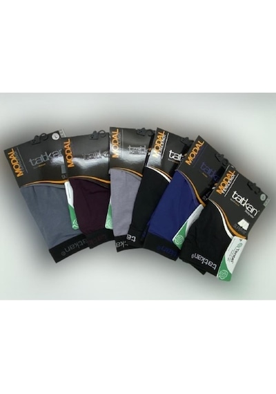 Tatkan Erkek Modal Karışık Renkli Boxer 6 Adet 001