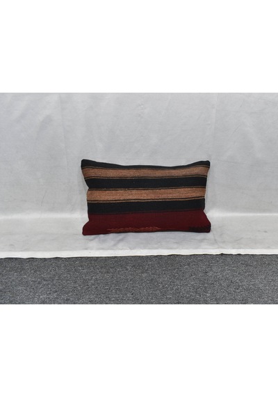 Zehra Abla Halı Yeni El Dokuma Dekoratif Lumbar Kilim Kırlent Yastık Kılıfı 6153