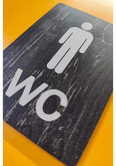 Kadın-erkek Wc Yönlendirme Levhası- İkili Set - Rebap Ahşap