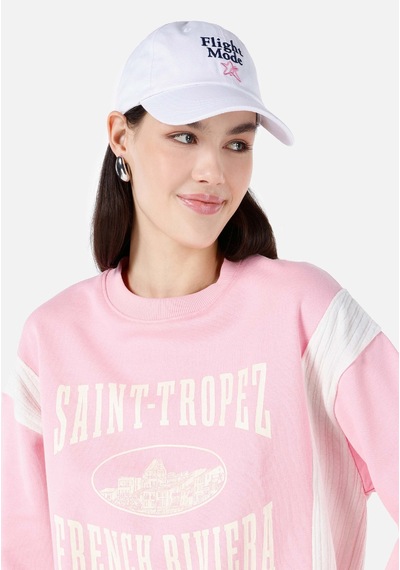 Colins Regular Fit Yuvarlak Yaka Baskılı Kadın Pembe Sweatshirt Cl1068053 Q1.v1 Pın Pembe
