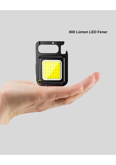 Usb Şarjlı 800 Lümen Led Fener - Mini Boy, 3 Işık Modlu, Anahtarlık Tipi El Feneri