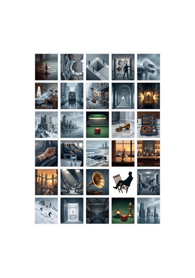 60 Adet Inception Temalı Sticker Seti - 2 Sayfa - Laptop Defter İçin Çok Renkli
