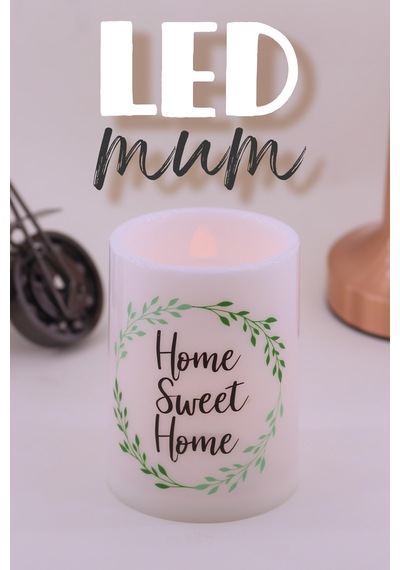 Çelenk Led Mum Bardak Tipi Pilli Dumansız Alevli Dekoratif Yapay Mum Işıldak Dekor Lambası 10 Cm