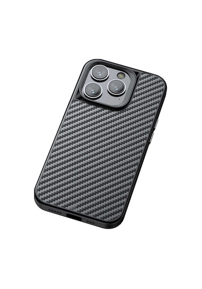 Wlons Apple Uyumlu iPhone 14 Pro Max Kılıf Aramid Karbon Fiber Magsafe Özellikli Wlons Radison Kapak WLONS-25396