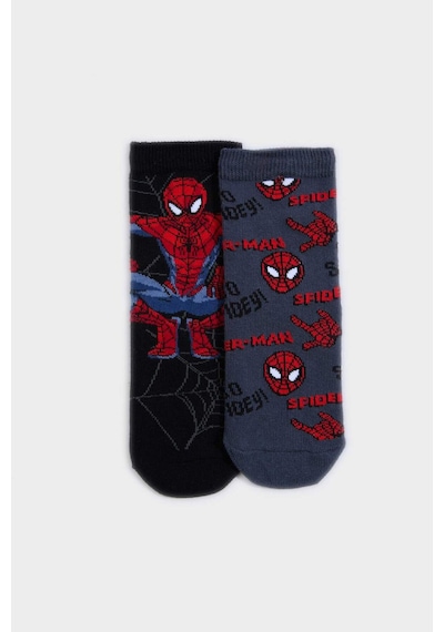 DeFacto Erkek Çocuk Marvel Spiderman 2'li Pamuklu Uzun Çorap E5167A8NSKR1