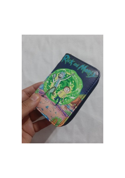 Owlbag Company Owl Bag Rick And Morty Desenli Tasarım Suni Deri Cüzdan Çok Renkli