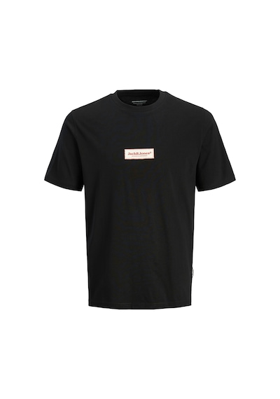 Jack & Jones Split Fakestitch Branding Erkek Siyah Tişört 12273182-b Siyah