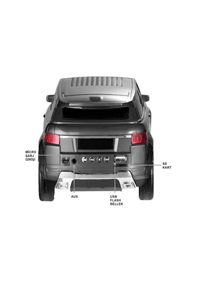 Siyah Şarjlı Lüks Suv Tasarımlı Usb/aux Çıkışlı Fm Radyolu Bluetooth Hoparlör Speaker