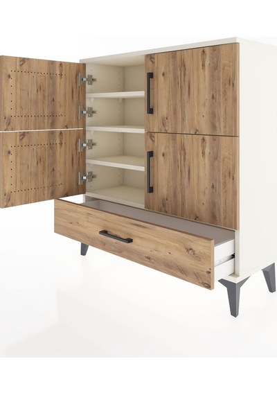 Arges Şifonyer 4 Raflı Tek Çekmeceli 4 Kapaklı 88x30x96 Aytaş... Aytaşı
