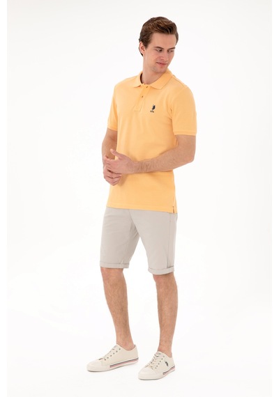 U.S. Polo Assn. Erkek Slim Fit Polo Yaka Kavun Basic Tişört 50298041-VR202