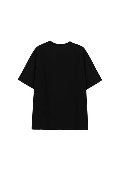 Unisex Naruto Baskılı T-shirt Siyah