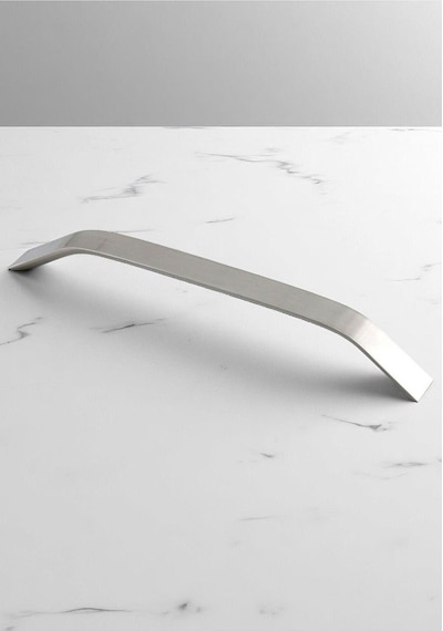 Şahin Alüminyum Metal Lüks Modern Mobilya Çekmece Mutfak Dolabı Kulpu İnox 192mm 5 Adet Inox