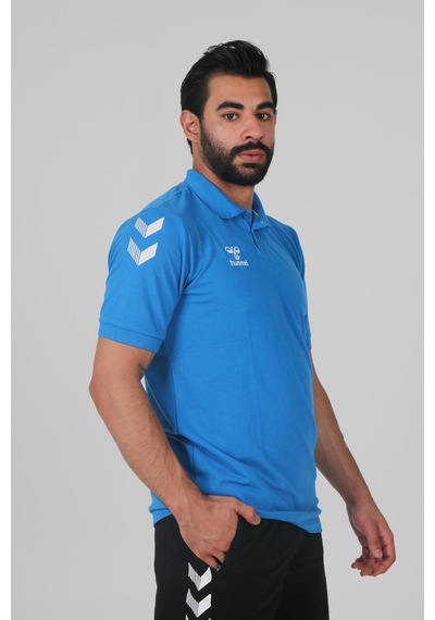 Hummel Armin Pamuklu Polo Yaka Tişört Saks Mavi