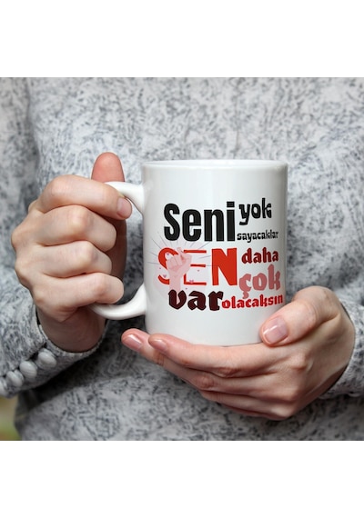 Seni Yok Sayacaklar Baskılı Kadınlar Günü Beyaz Kupa