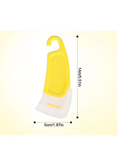 Silikon Uçlu Bulaşık Temizleme Kazıyıcı Spatula Altın - Beyaz