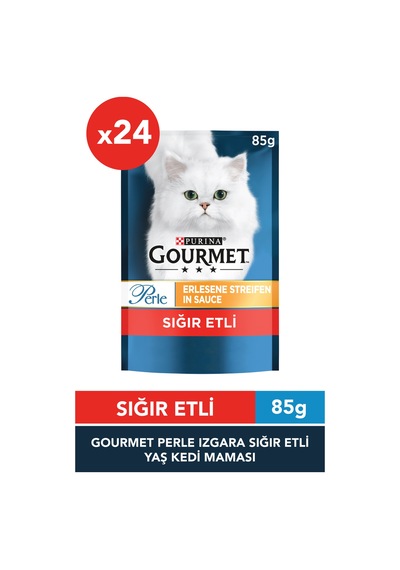 Gourmet Perle Sığır Etli Yaş Kedi Maması 85 Gr X 24 Adet